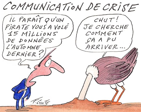 Dessin: Brèche de données de santé : Cegedim communique tardivement au public